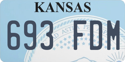 KS license plate 693FDM
