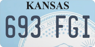 KS license plate 693FGI