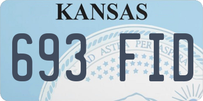KS license plate 693FID