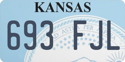 KS license plate 693FJL