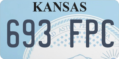 KS license plate 693FPC