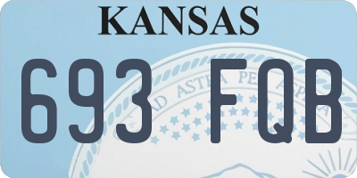 KS license plate 693FQB