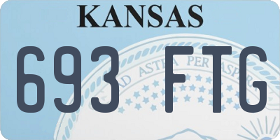 KS license plate 693FTG