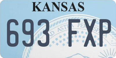 KS license plate 693FXP