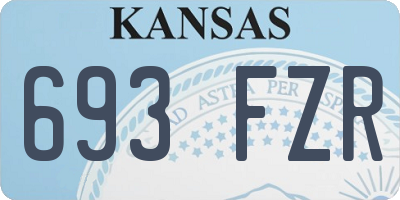 KS license plate 693FZR