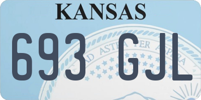 KS license plate 693GJL