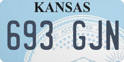 KS license plate 693GJN