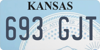 KS license plate 693GJT