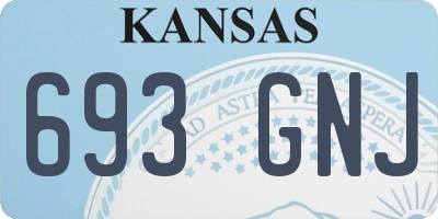 KS license plate 693GNJ