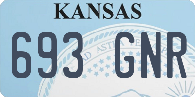 KS license plate 693GNR