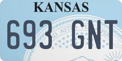 KS license plate 693GNT