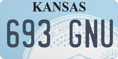 KS license plate 693GNU