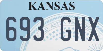 KS license plate 693GNX