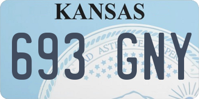 KS license plate 693GNY