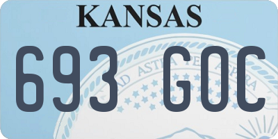 KS license plate 693GOC