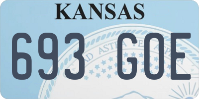 KS license plate 693GOE