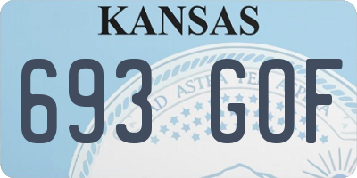 KS license plate 693GOF