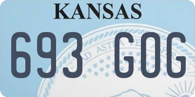 KS license plate 693GOG