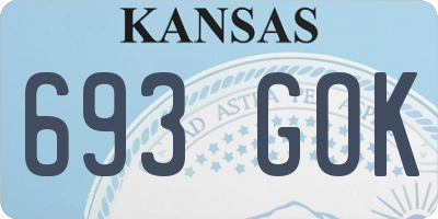 KS license plate 693GOK