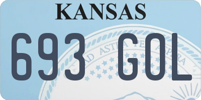 KS license plate 693GOL
