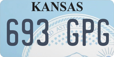 KS license plate 693GPG