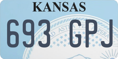 KS license plate 693GPJ