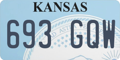 KS license plate 693GQW