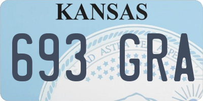 KS license plate 693GRA