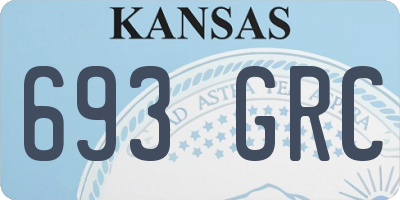 KS license plate 693GRC