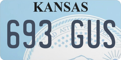 KS license plate 693GUS