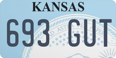KS license plate 693GUT