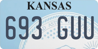 KS license plate 693GUU
