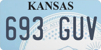 KS license plate 693GUV