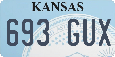 KS license plate 693GUX