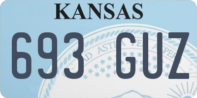 KS license plate 693GUZ