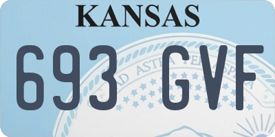 KS license plate 693GVF