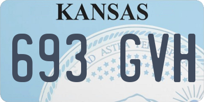 KS license plate 693GVH