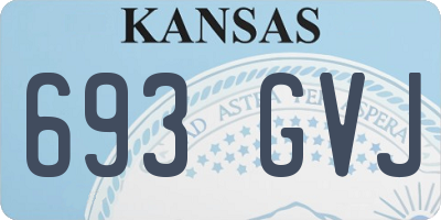 KS license plate 693GVJ