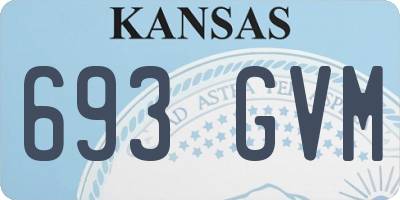 KS license plate 693GVM