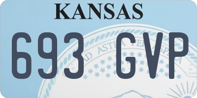 KS license plate 693GVP