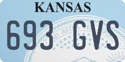 KS license plate 693GVS