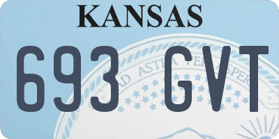 KS license plate 693GVT