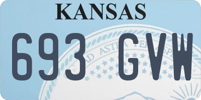 KS license plate 693GVW