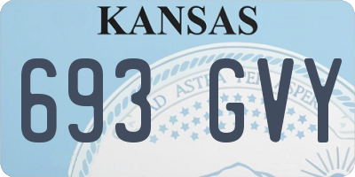 KS license plate 693GVY