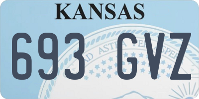 KS license plate 693GVZ