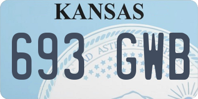 KS license plate 693GWB