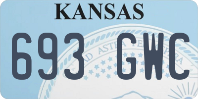 KS license plate 693GWC