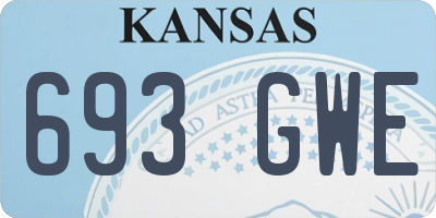 KS license plate 693GWE