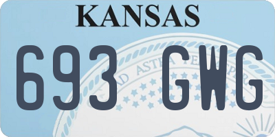 KS license plate 693GWG