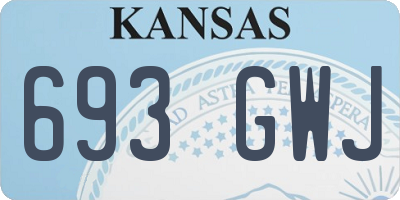 KS license plate 693GWJ